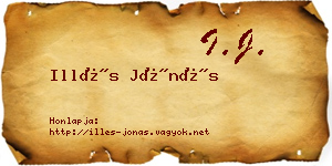 Illés Jónás névjegykártya